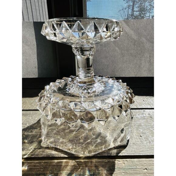 EAPG Bryce Bros Amazon Sawtooth Footed Compote Scallop Rim Early American 1890's - Picture 8 of 16